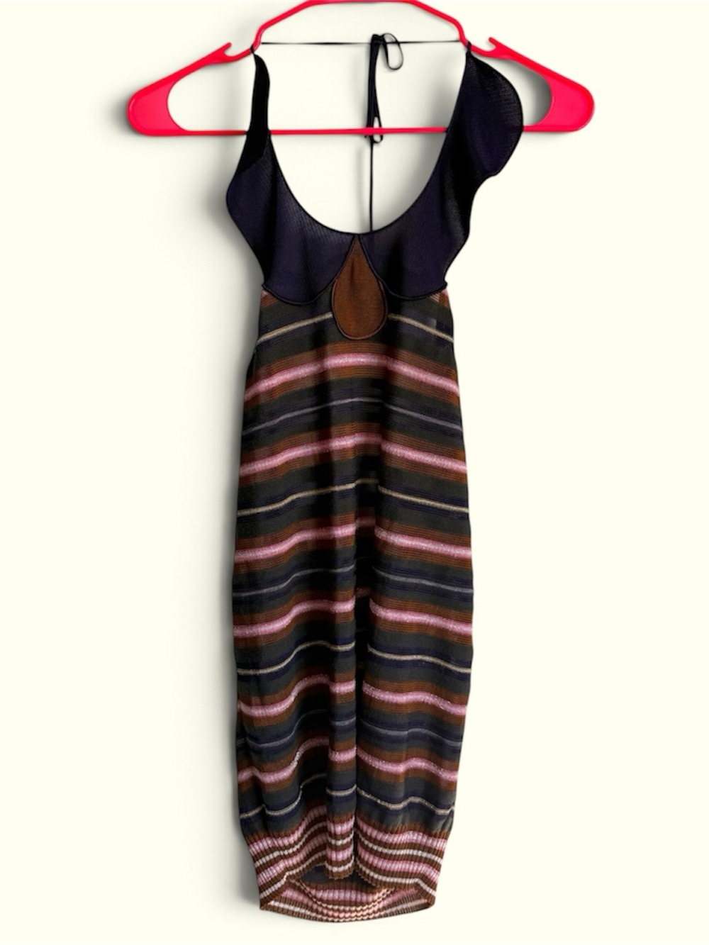 VINTAGE MISSONI *NWT* Striped Halter Neck Backless Knit Top - Size 46